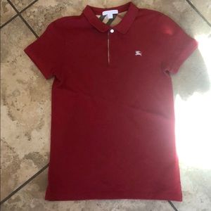 Red Burberry shirt